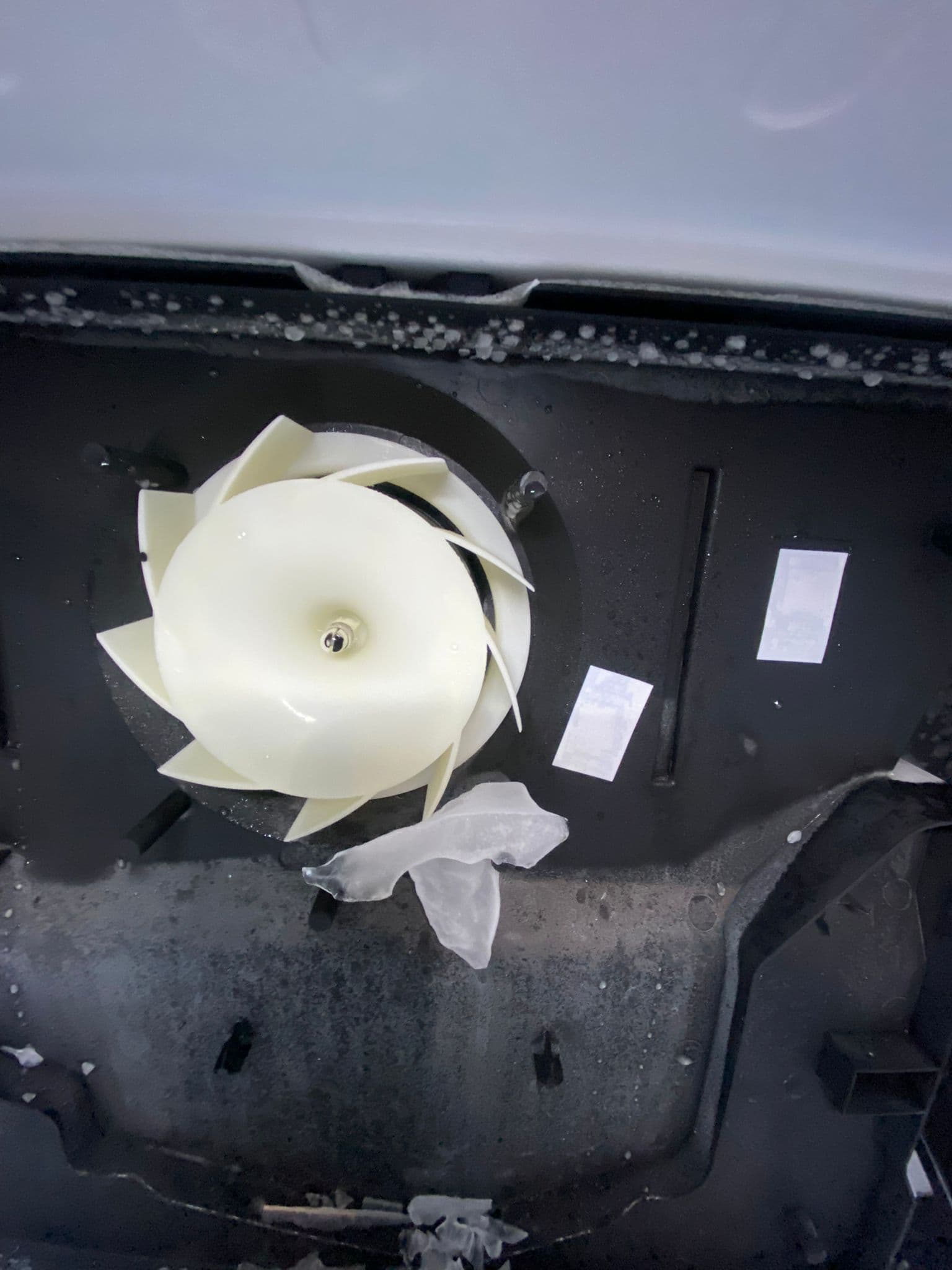 Freezer fan blade and motor repair